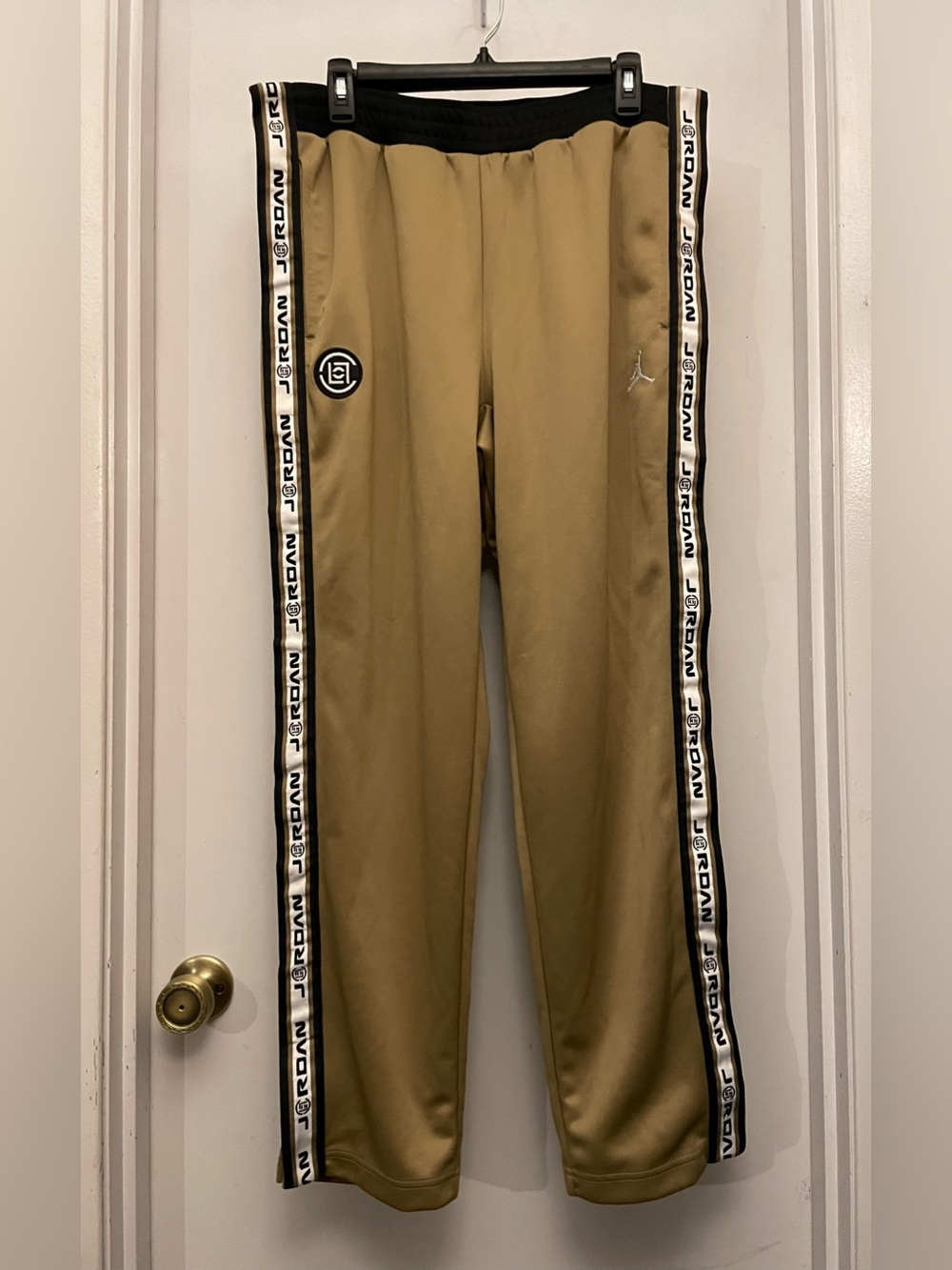 Air Jordan x CLOT Crossover Tricot Straight Sports Pants US Edition Brown